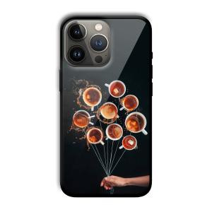 Coffee Cups Customized Printed Glass Back Cover for Apple iPhone 13 Pro