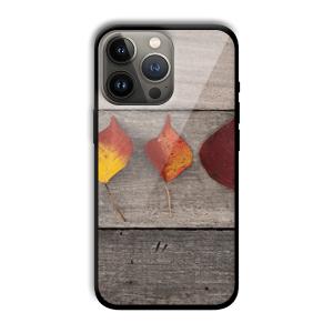 Rusty Leaves Customized Printed Glass Back Cover for Apple