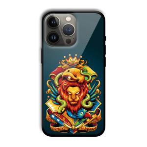 Fiery Lion Customized Printed Glass Back Cover for Apple iPhone 13 Pro Max