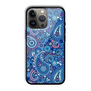 Blue Pattern Customized Printed Glass Back Cover for Apple