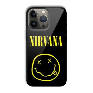 Nirvana Emoji Customized Printed Glass Back Cover for Apple iPhone 13 Pro Max