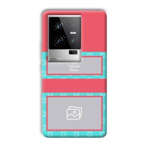 Blue Pink Customized Printed Back Cover for iQOO 11 5G