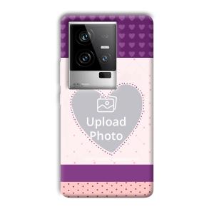 Purple Hearts Customized Printed Back Cover for iQOO 11 5G