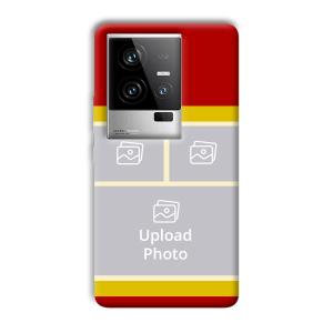 Red Yellow Collage Customized Printed Back Cover for iQOO 11 5G
