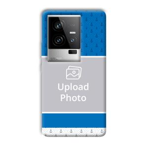 Blue White Design Customized Printed Back Cover for iQOO 11 5G