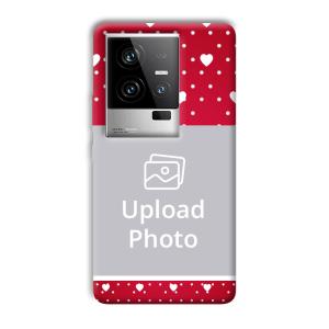 White Hearts Customized Printed Back Cover for iQOO 11 5G