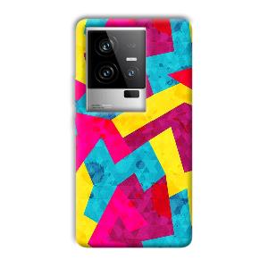 Pink Yellow Pattern Phone Customized Printed Back Cover for iQOO 11 5G