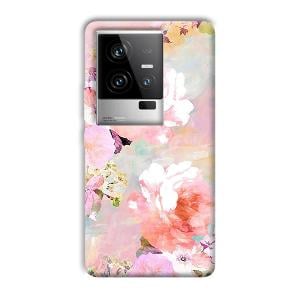 Floral Canvas Phone Customized Printed Back Cover for iQOO 11 5G