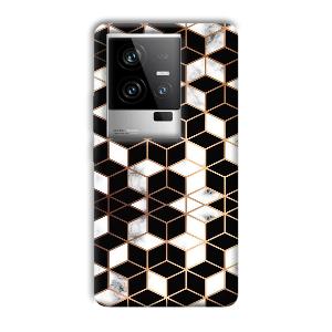 Black Cubes Phone Customized Printed Back Cover for iQOO