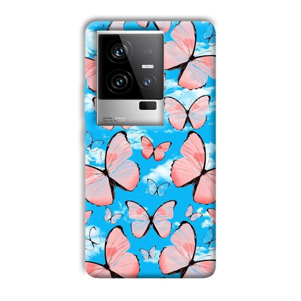 Pink Butterflies Phone Customized Printed Back Cover for iQOO 11 5G