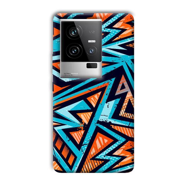 Zig Zag Pattern Phone Customized Printed Back Cover for iQOO 11 5G