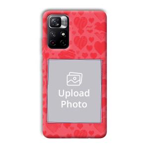 Red Hearts Customized Printed Back Cover for Xiaomi Mi Note 11T