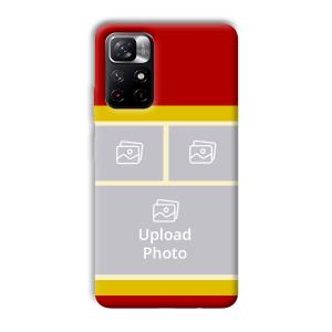 Red Yellow Collage Customized Printed Back Cover for Xiaomi Mi Note 11T