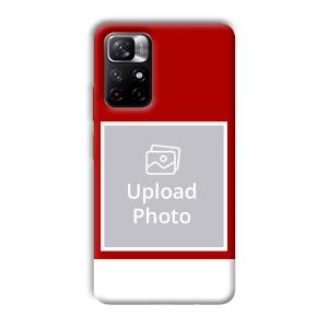 Red & White Customized Printed Back Cover for Xiaomi Mi Note 11T