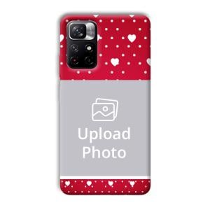 White Hearts Customized Printed Back Cover for Xiaomi Mi Note 11T