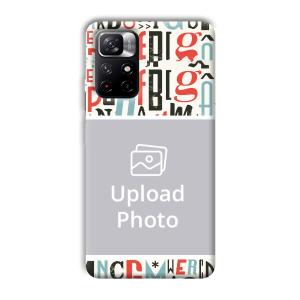 Alphabets Customized Printed Back Cover for Xiaomi Mi Note 11T