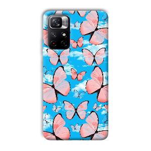 Pink Butterflies Phone Customized Printed Back Cover for Xiaomi Mi Note 11T
