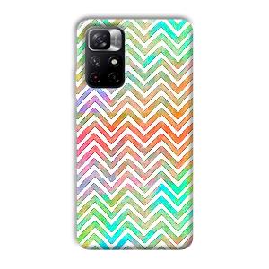 White Zig Zag Pattern Phone Customized Printed Back Cover for Xiaomi Mi Note 11T