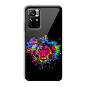 Colorful Lion Customized Printed Glass Back Cover for Xiaomi Mi Note 11T