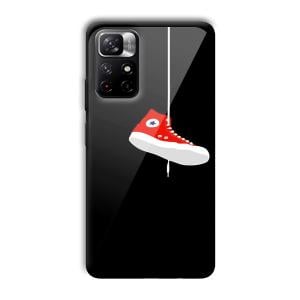 Red Sneaker Customized Printed Glass Back Cover for Xiaomi Mi Note 11T