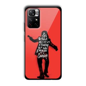 Joker Life Quote Customized Printed Glass Back Cover for Xiaomi Mi Note 11T