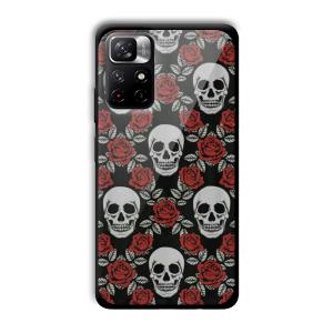 Red Skull Customized Printed Glass Back Cover for Xiaomi Mi Note 11T