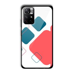 Abstract Squares Customized Printed Glass Back Cover for Xiaomi Mi Note 11T