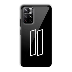 2 Stripes Customized Printed Glass Back Cover for Xiaomi Mi Note 11T