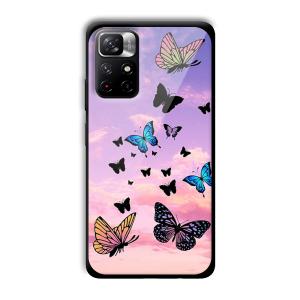 Butterflies Customized Printed Glass Back Cover for Xiaomi Mi Note 11T