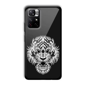 Angry Lion Customized Printed Glass Back Cover for Xiaomi Mi Note 11T