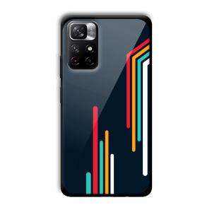 Colorful Stripes Customized Printed Glass Back Cover for Xiaomi Mi Note 11T