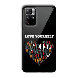 Love Yourself Customized Printed Glass Back Cover for Xiaomi Mi Note 11T