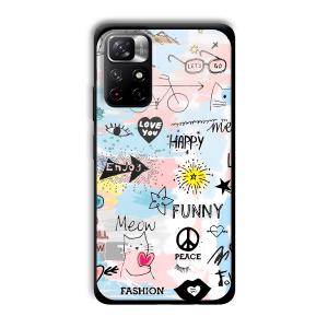Illustrations Customized Printed Glass Back Cover for Xiaomi Mi Note 11T