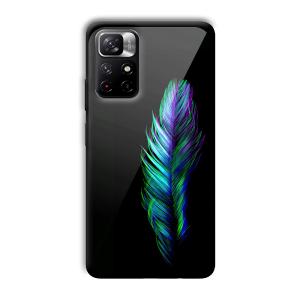 Neon Feather Customized Printed Glass Back Cover for Xiaomi Mi Note 11T
