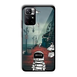 Little Astronaut Customized Printed Glass Back Cover for Xiaomi Mi Note 11T