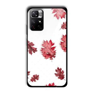 Red Leaves Customized Printed Glass Back Cover for Xiaomi Mi Note 11T