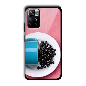 Coffee Beans Customized Printed Glass Back Cover for Xiaomi Mi Note 11T