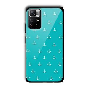Teal Anchor Customized Printed Glass Back Cover for Xiaomi Mi Note 11T