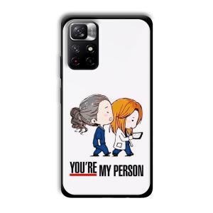 You are my person Customized Printed Glass Back Cover for Xiaomi Mi Note 11T