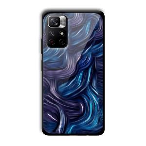 Blue Waves Customized Printed Glass Back Cover for Xiaomi Mi Note 11T