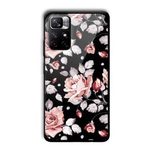 Flowery Design Customized Printed Glass Back Cover for Xiaomi Mi Note 11T