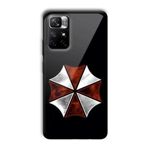 Red and Silver Customized Printed Glass Back Cover for Xiaomi Mi Note 11T