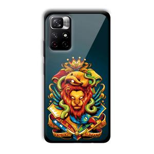 Fiery Lion Customized Printed Glass Back Cover for Xiaomi Mi Note 11T