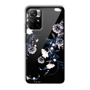 Dark Flowers Customized Printed Glass Back Cover for Xiaomi Mi Note 11T