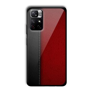 Leather Texture Customized Printed Glass Back Cover for Xiaomi Mi Note 11T