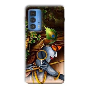 Krishna & Flute Phone Customized Printed Back Cover for Motorola Edge 20 Pro