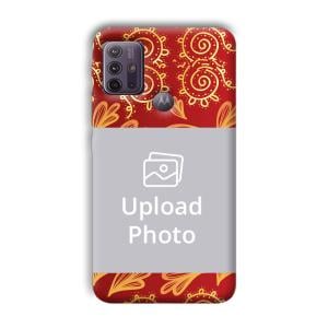 Red Design Customized Printed Back Cover for Motorola G10 Power