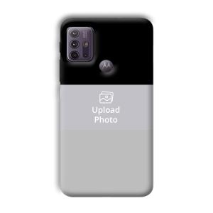 Black & Grey Customized Printed Back Cover for Motorola G10 Power