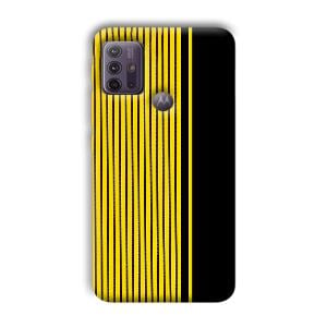 Yellow Black Design Phone Customized Printed Back Cover for Motorola G10 Power