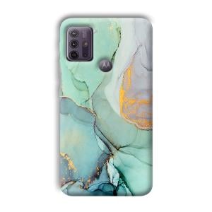 Green Marble Phone Customized Printed Back Cover for Motorola G10 Power